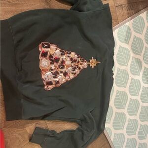 Jordan Green Sweatshirt with Red Logo